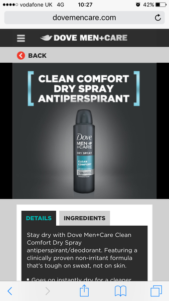 I've got a thing about men's deodorants