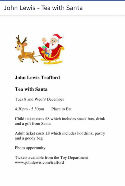 John Lewis 'Tea with Santa'
