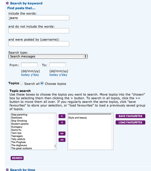 Search only shows reaults in aibu