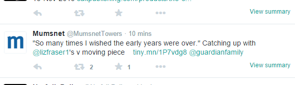 Use of child death as an analogy for sense of loss should be punishable by wearing a dimwit hat for ever more