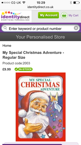 My special Christmas adventure book
