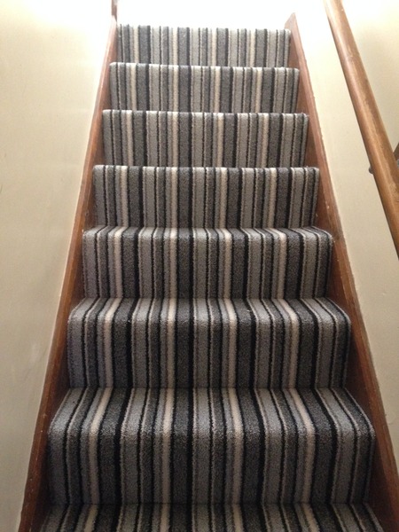 Stair carpet quote and stripes