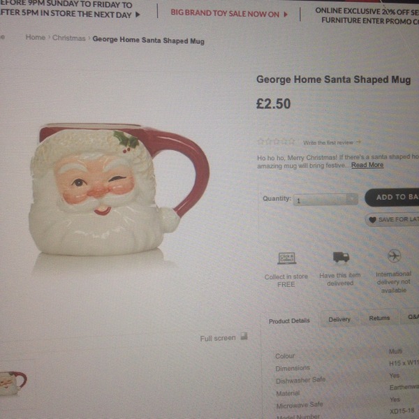 First festive meltdown - over an Asda cushion...