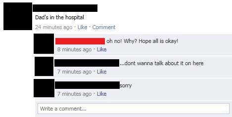 AIBU to think this is the worst Facebook check in status ever?