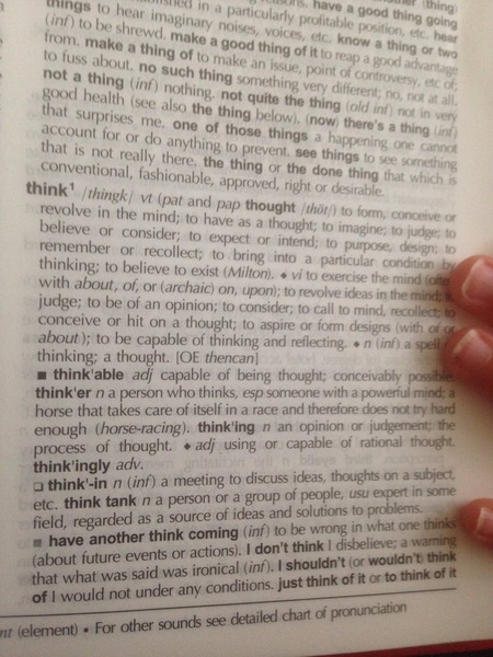 Has DH got another think coming or have I got another thing coming???