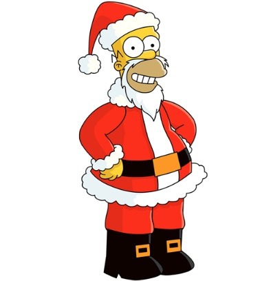 To think the Santa smiley looks like Homer Simpson?