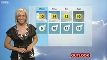 To wonder why weather presenters seem to wear evening wear to present the weather?