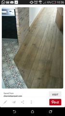 Seamless flooring with wet UFH in some areas