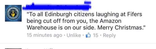 The Forth Road Bridge is totally closed...