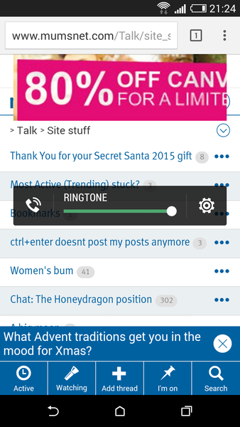 Floating banner ad