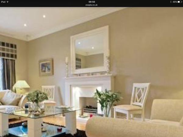 Large ivory squarish mirror?