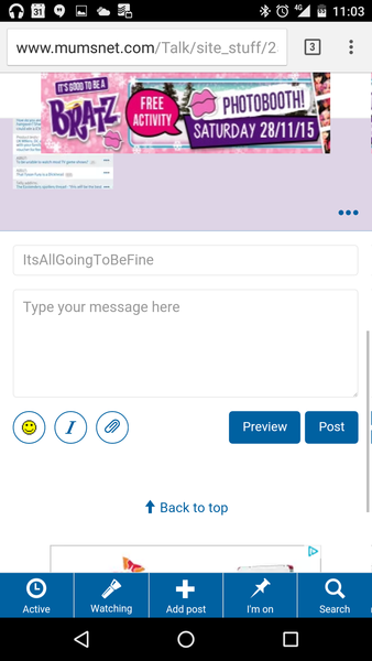 Floating banner ad