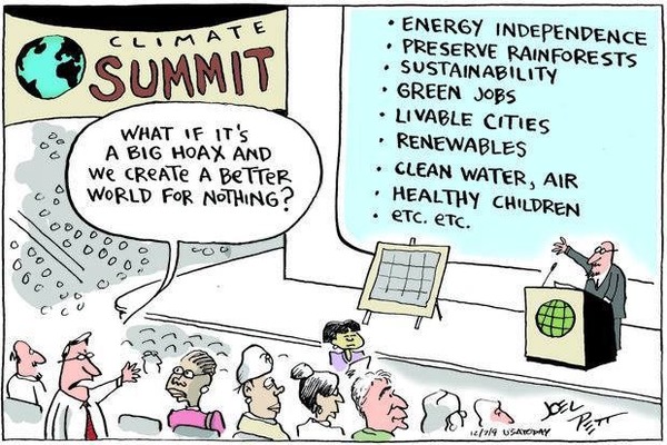 to be sceptical about man made climate change