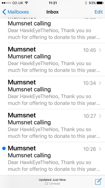 I have 11 identical emails off you about secret santa - please stop!