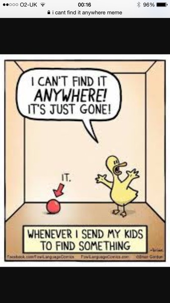 DP can't find things (lighthearted --notlighthearted-- )