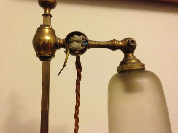 Restoring old brass lamp