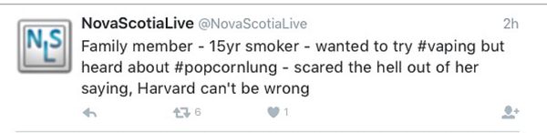 Pubs' policy on vaping