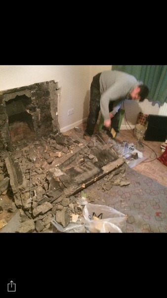 how much to remove this fireplace and plaster wall where it was