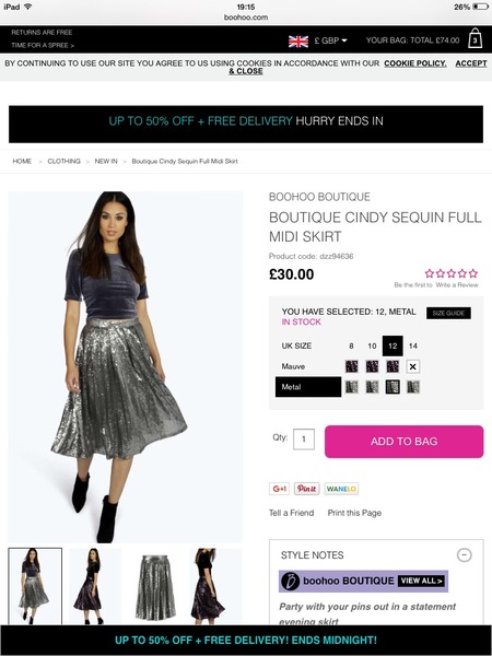 Sequinned midi but what to wear on top?