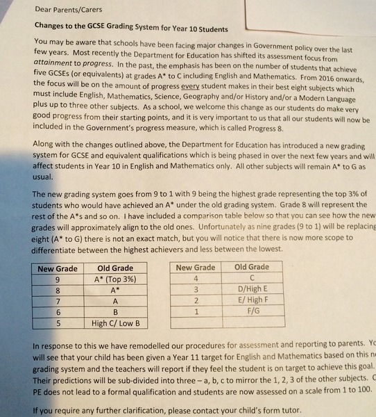 To think DD's school report is meaningless?