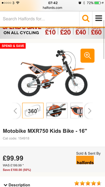 to buy this pretend motorbike thats really a pedal bike that I think is daft...