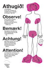 To say something to people who go from sauna to pool and vice versa without showering