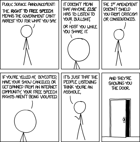 To hate what he says but he has a right to say it