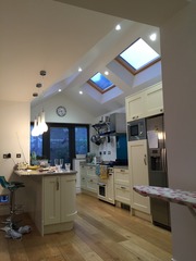 velux in a new pitched roof, is your ceiling pitched as well or flat