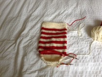 Christmas stocking stripes help please!