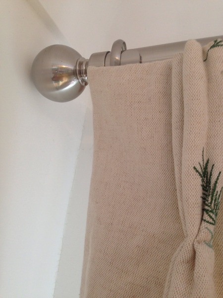 Chunky full length blanket lined curtains. Hold backs needed.