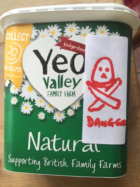 DANGEROUS Yeo Valley yogurt pots