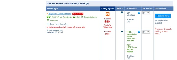 to just book a room for two adults