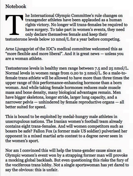 Continuation thread re IOC/trans policy and related trans issues