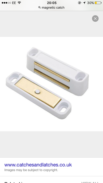 Magnetic catches with overhang for loft doors