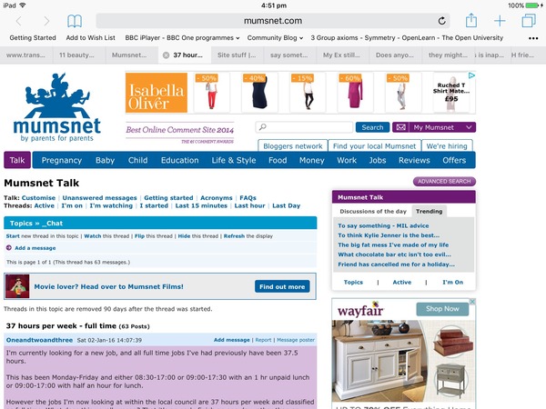 Thread pages wrong width on iPad