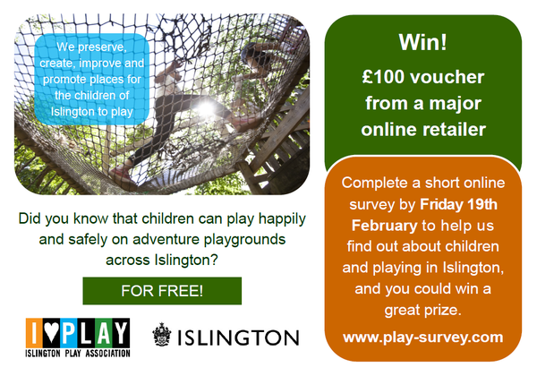 Survey about play opportunities for Islington children
