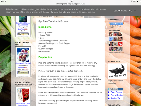 Breakfast on Slimming World