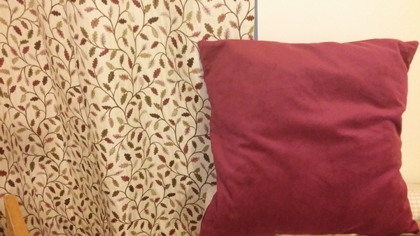 Colour scheme for a terracotta sofa!