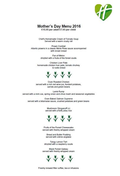 Mothers Day 2016 - 4 Course Lunch + Gift £15.95