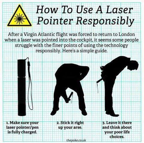 What kind of bellend points a laser at a plane?