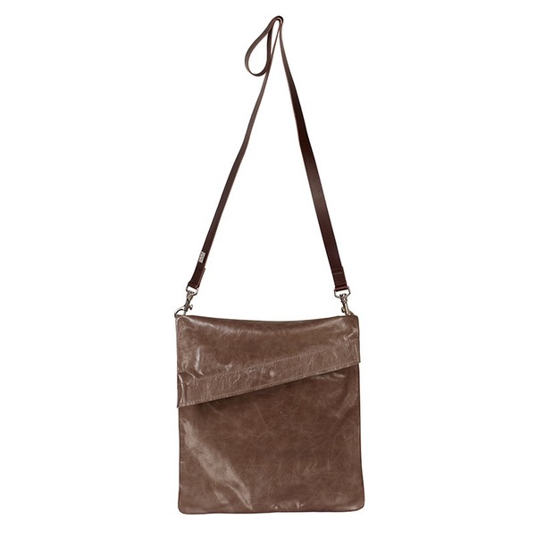 Medium sized, cross body, brown leather bag, like a satchel but not...does it exist?