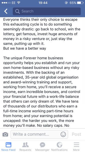 MLM-BOT WATCH - continuing the talk about Juice +, Forever Living YOunique Arbonne