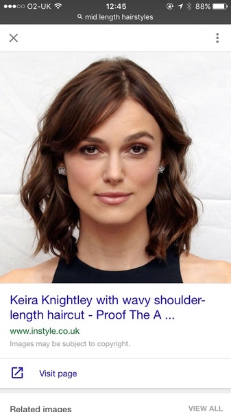 Wavy shoulder length Bob