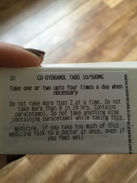 Advice re prescription