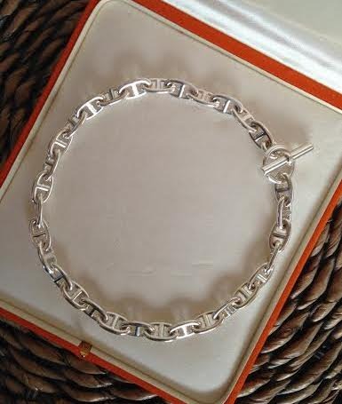 Where can I find a silver chain necklace with a toggle clasp?