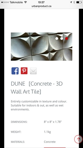 concrete relief wall tiles