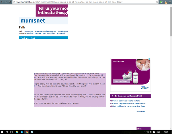 Issues with Avent ad