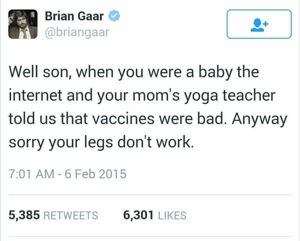 To ask you all to help calm me down re dd's vaccinations