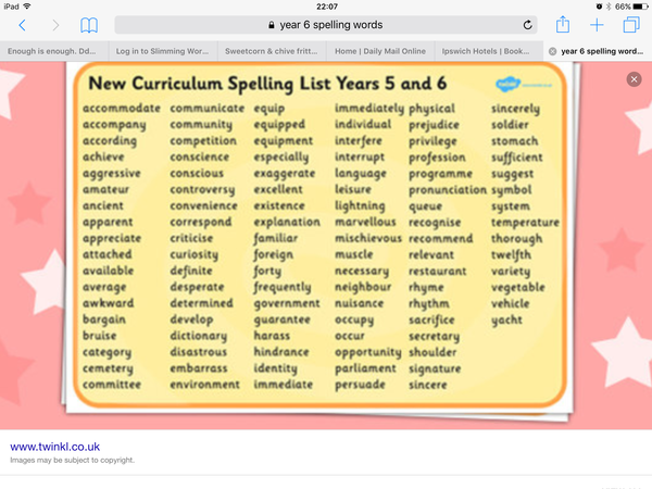 Year 5 / 6 spelling