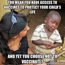 To ask you all to help calm me down re dd's vaccinations